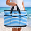 Dolly Hauler Pocket Tote - Azure/White