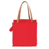 Red Canvas Market Tote -Embroidered 