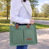 Daily Tasker Tote - Sea Green -Embroidered