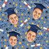 Grad Cap Face Photo Personalized Gift Wrap