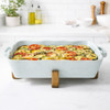 Forma Large Stoneware Baker & Acacia Stand - Bel Piatto