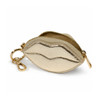 Metallic Lips Case Bag Charm - Gold