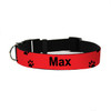Red/Black Paw Prints Pet Collar