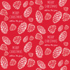 Stamped Pinecones on Red Personalized Gift Wrap