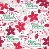 Festive Poinsettias Personalized Gift Wrap