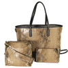 Metallic Snake & Steel Hampton Ave Tote - Vegan Leather - Embroidered