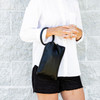 Vegan Leather Remi Wristlet-Midnight
