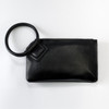 Vegan Leather Remi Wristlet-Midnight