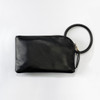 Vegan Leather Remi Wristlet-Midnight