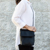 Midnight Front Flap Crossbody - Vegan Leather
