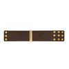 Brown Genuine Leather Cuff Bar Bracelet