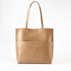 Market Street Tote- Sand - Vegan Leather - Embroidered