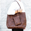 Chocolate Avondale Tote - Vegan Leather - Stamped