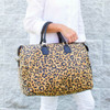 Leopard Duffie Overnighter Bag - Embroidered Leopard Duffie Overnighter Bag - Embroidered
