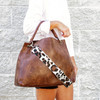Brown Townsend Tote- Vegan Leather -  Foil Stamped