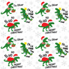 T-Rex Santa Personalized Gift Wrap