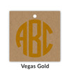 Square Monogrammed Gift Tags - Set of 35 - Kraft