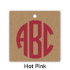 Square Monogrammed Gift Tags - Set of 35 - Kraft