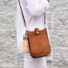 Camel Lulu Crossbody - Vegan Leather