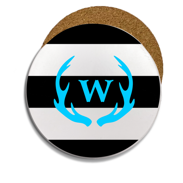 BW Antler Stripe Sandstone Coaster BW Antler Stripe Sandstone Coaster