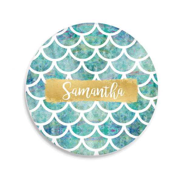 Sea Blue Scales Sandstone Coaster Sea Blue Scales Sandstone Coaster