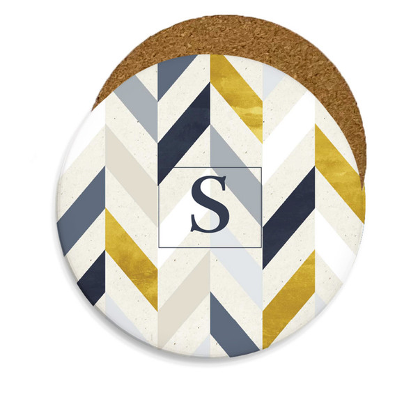 BG Calico Herringbone Sandstone Coaster BG Calico Herringbone Sandstone Coaster