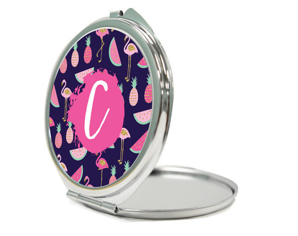 Fruity Flamingo Compact Mirror Fruity Flamingo Compact Mirror
