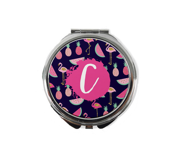 Fruity Flamingo Compact Mirror Fruity Flamingo Compact Mirror