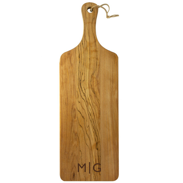 Red Birch Rectangular Paddle Board - Engraved Split Monogram Red Birch Rectangular Paddle Board - Engraved Split Monogram