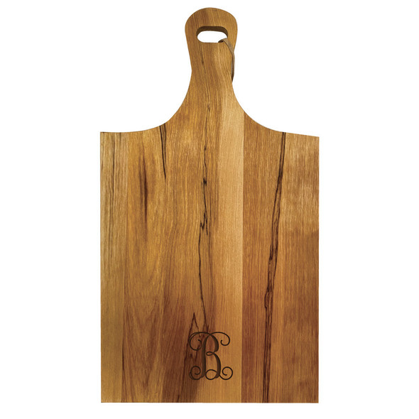 Red Birch Cut/Paddle Board - Engraved Letter Red Birch Cut/Paddle Board - Engraved Letter