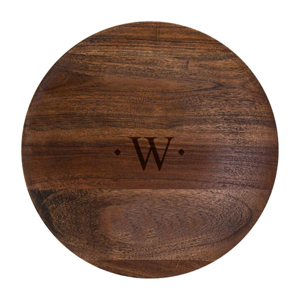 Acacia Wood Charger - Engraved Diamonds Acacia Wood Charger - Engraved Diamonds
