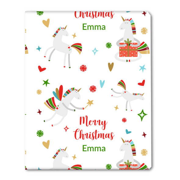 Unicorn Celebration Personalized Gift Wrap Unicorn Celebration Personalized Gift Wrap