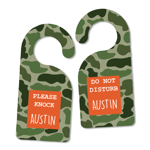 Textured Camo Door Hanger