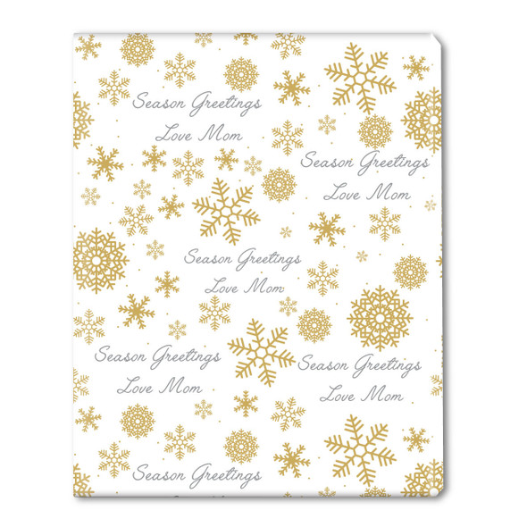 Gold Snowflakes Personalized Gift Wrap Gold Snowflakes Personalized Gift Wrap