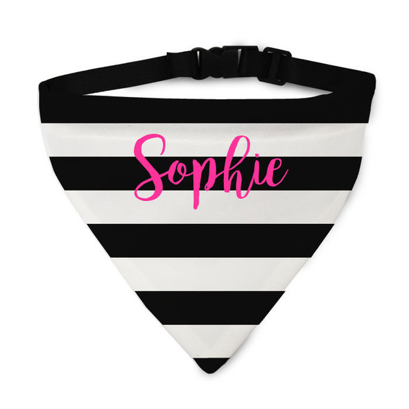 BW Modern Stripes Pet Bandana Collar BW Modern Stripes Pet Bandana Collar