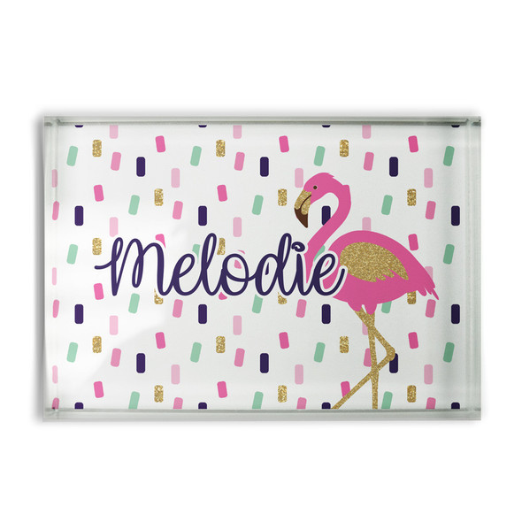 Flamingo Sprinkles Glass Block Flamingo Sprinkles Glass Block
