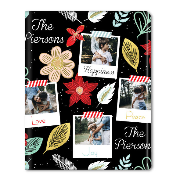 Taped Up Polaroids Personalized Gift Wrap-Black Taped Up Polaroids Personalized Gift Wrap-Black