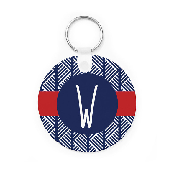 Zig Zag Navy Key Chain Zig Zag Navy Key Chain