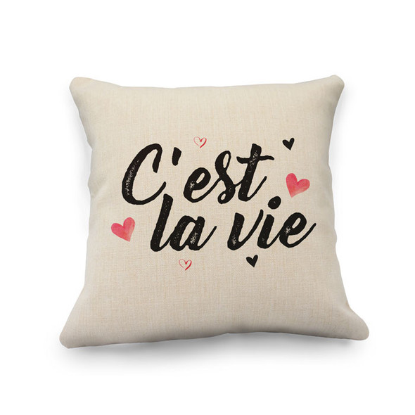C'est la Vie Natural Pillow Cover C'est la Vie Natural Pillow Cover