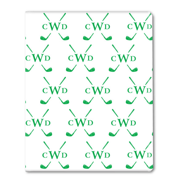 Golf Monogram Gift Wrap Golf Monogram Gift Wrap