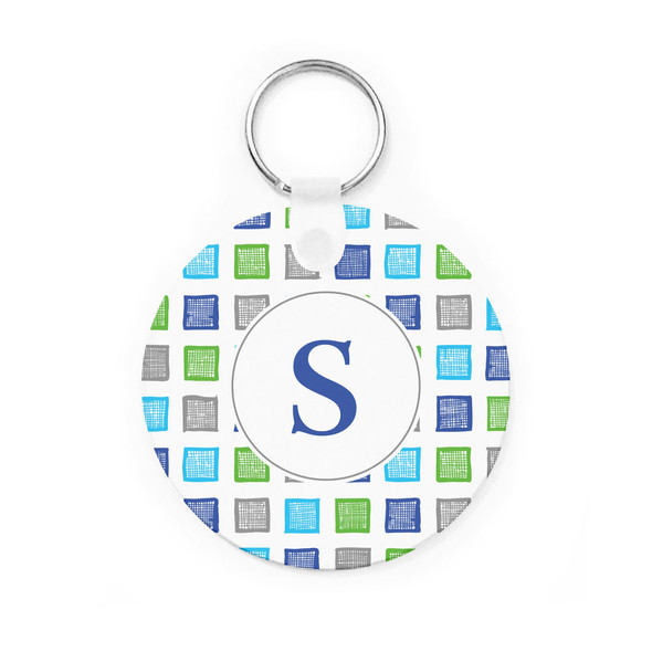 Med Blue Color Cubes Key Chain Med Blue Color Cubes Key Chain