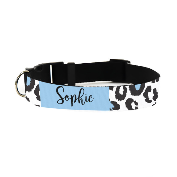 Blue Leopard Pet Collar Blue Leopard Pet Collar