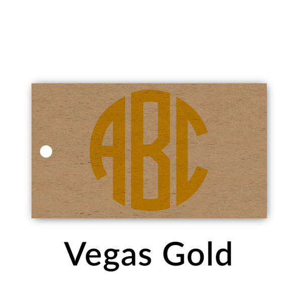 Kraft Monogrammed Gift Tags - Set of 41