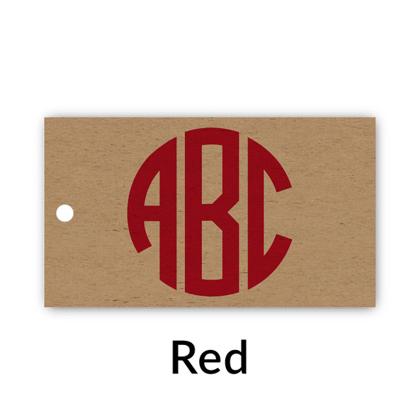 Kraft Monogrammed Gift Tags - Set of 41 Kraft Monogrammed Gift Tags - Set of 41