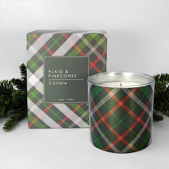 Plaid & Pinecones Candle Plaid & Pinecones Candle