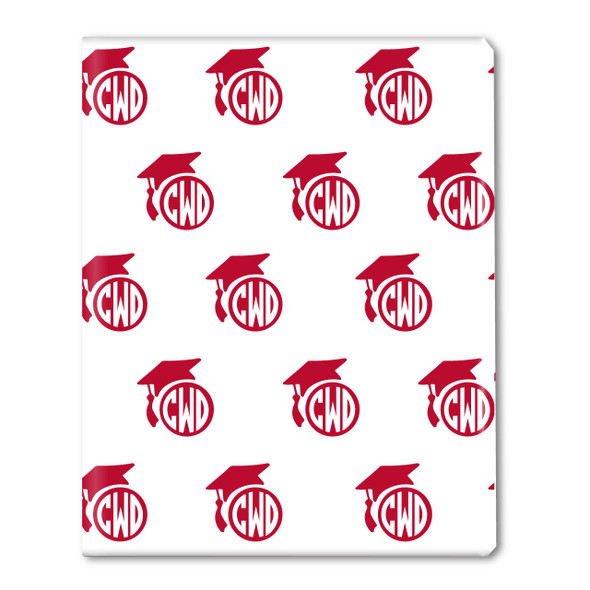 Graduation Cap Monogram Gift Wrap Graduation Cap Monogram Gift Wrap