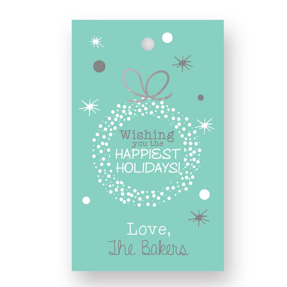 Dotted Ornament Mint Gift Tags - Set of 41 - Pearl Dotted Ornament Mint Gift Tags - Set of 41 - Pearl