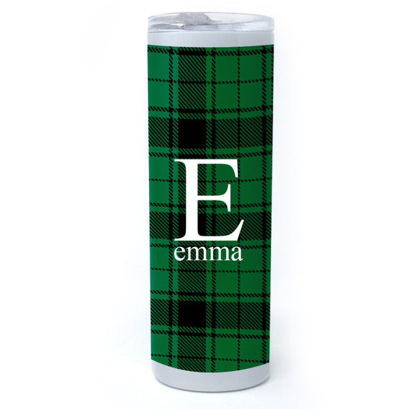 Green & Black Check Shimmer Tumbler 20 oz. Green & Black Check Shimmer Tumbler 20 oz.