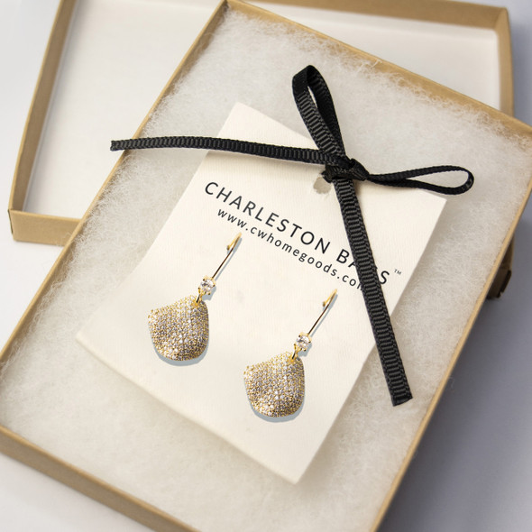 Pavé Wave Dangle Earrings Pavé Wave Dangle Earrings