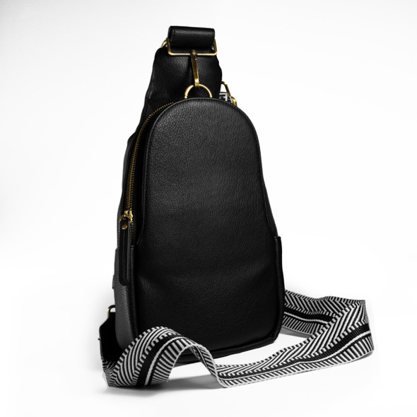 Sharla Sling Bag- Midnight - Vegan Leather Sharla Sling Bag- Midnight - Vegan Leather